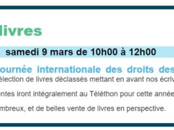vente de livres 9 mars 2024