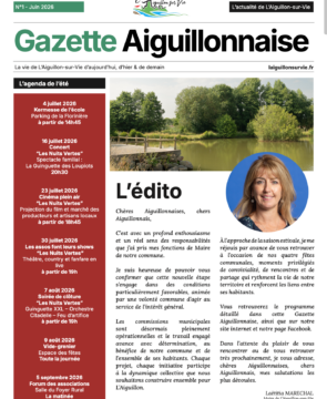 Gazette Aiguillonnaise – nouveau numéro disponible